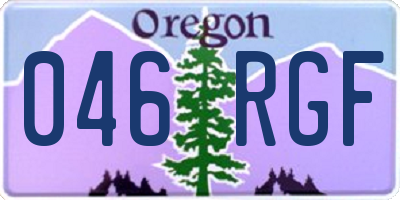 OR license plate 046RGF