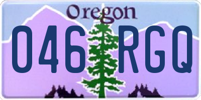 OR license plate 046RGQ