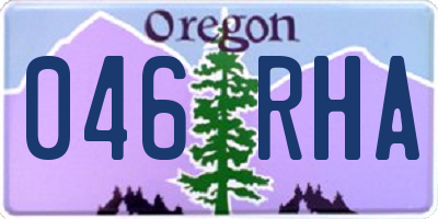OR license plate 046RHA