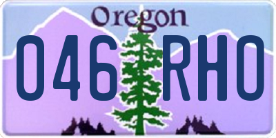 OR license plate 046RHO