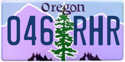 OR license plate 046RHR