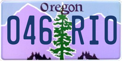 OR license plate 046RIO