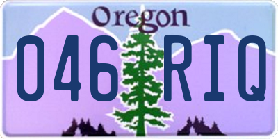 OR license plate 046RIQ