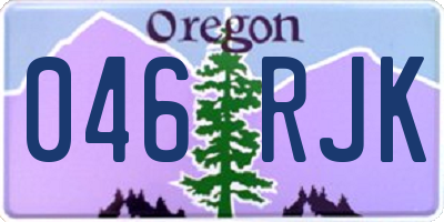 OR license plate 046RJK