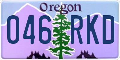 OR license plate 046RKD