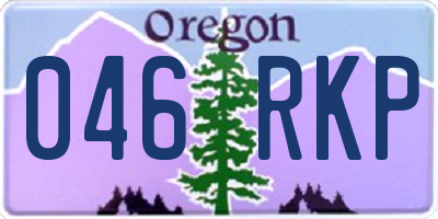OR license plate 046RKP