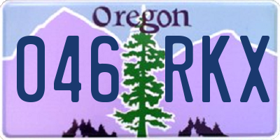 OR license plate 046RKX