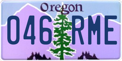 OR license plate 046RME