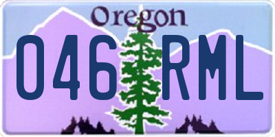 OR license plate 046RML