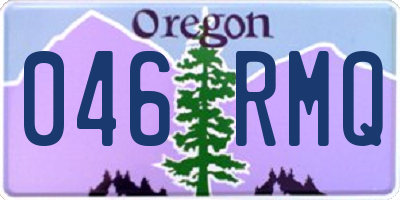 OR license plate 046RMQ