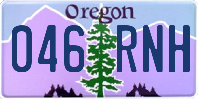OR license plate 046RNH