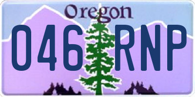 OR license plate 046RNP