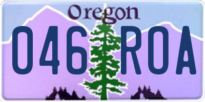 OR license plate 046ROA