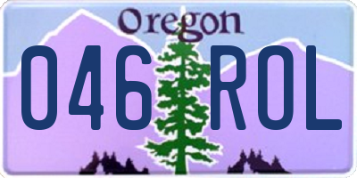 OR license plate 046ROL