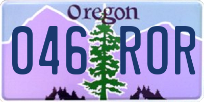 OR license plate 046ROR