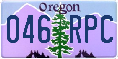 OR license plate 046RPC