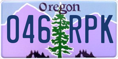 OR license plate 046RPK