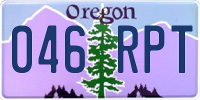OR license plate 046RPT