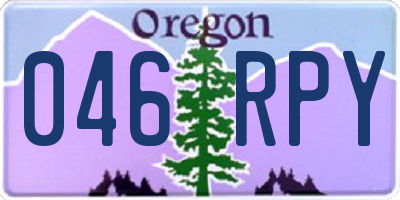 OR license plate 046RPY