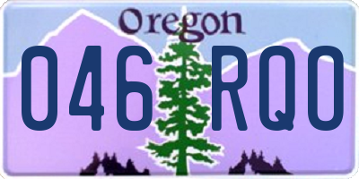 OR license plate 046RQO