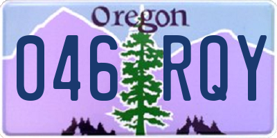 OR license plate 046RQY