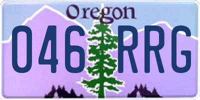 OR license plate 046RRG