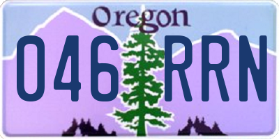 OR license plate 046RRN
