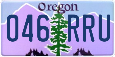 OR license plate 046RRU