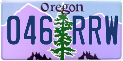 OR license plate 046RRW