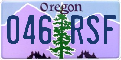 OR license plate 046RSF