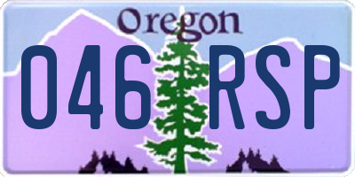 OR license plate 046RSP