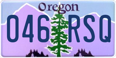 OR license plate 046RSQ