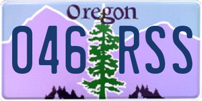 OR license plate 046RSS