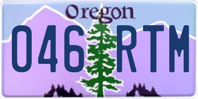OR license plate 046RTM