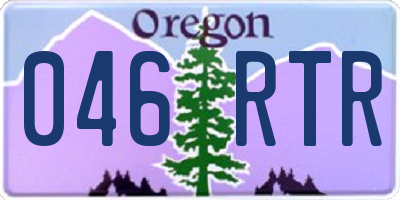 OR license plate 046RTR