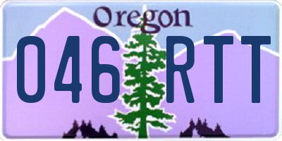OR license plate 046RTT