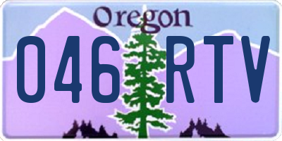 OR license plate 046RTV