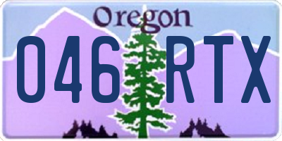 OR license plate 046RTX