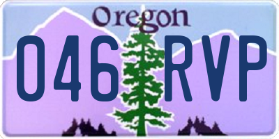 OR license plate 046RVP