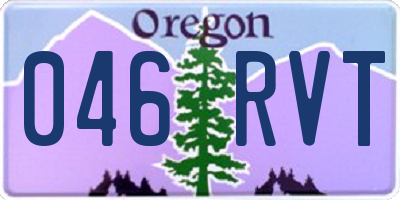 OR license plate 046RVT