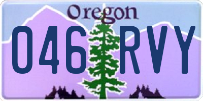 OR license plate 046RVY