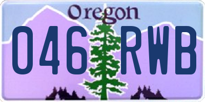 OR license plate 046RWB