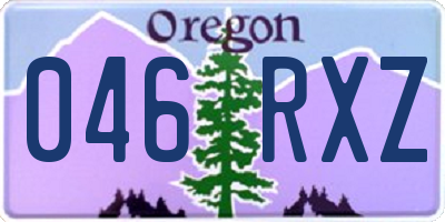 OR license plate 046RXZ