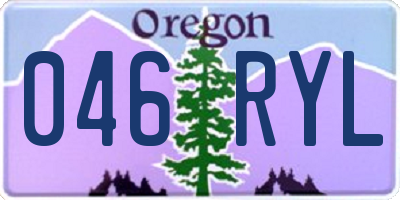 OR license plate 046RYL