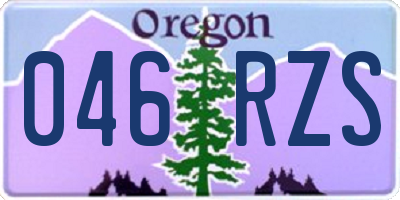 OR license plate 046RZS