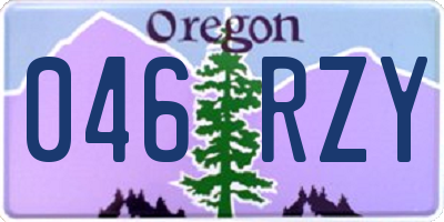 OR license plate 046RZY