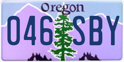 OR license plate 046SBY