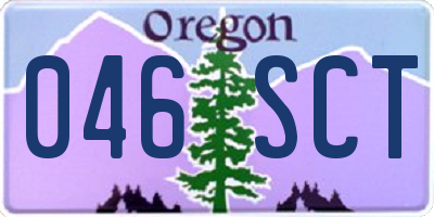 OR license plate 046SCT