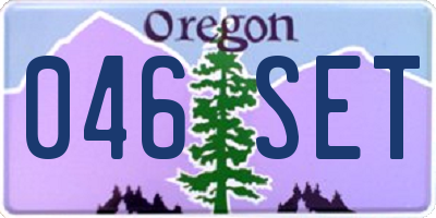 OR license plate 046SET
