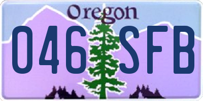 OR license plate 046SFB